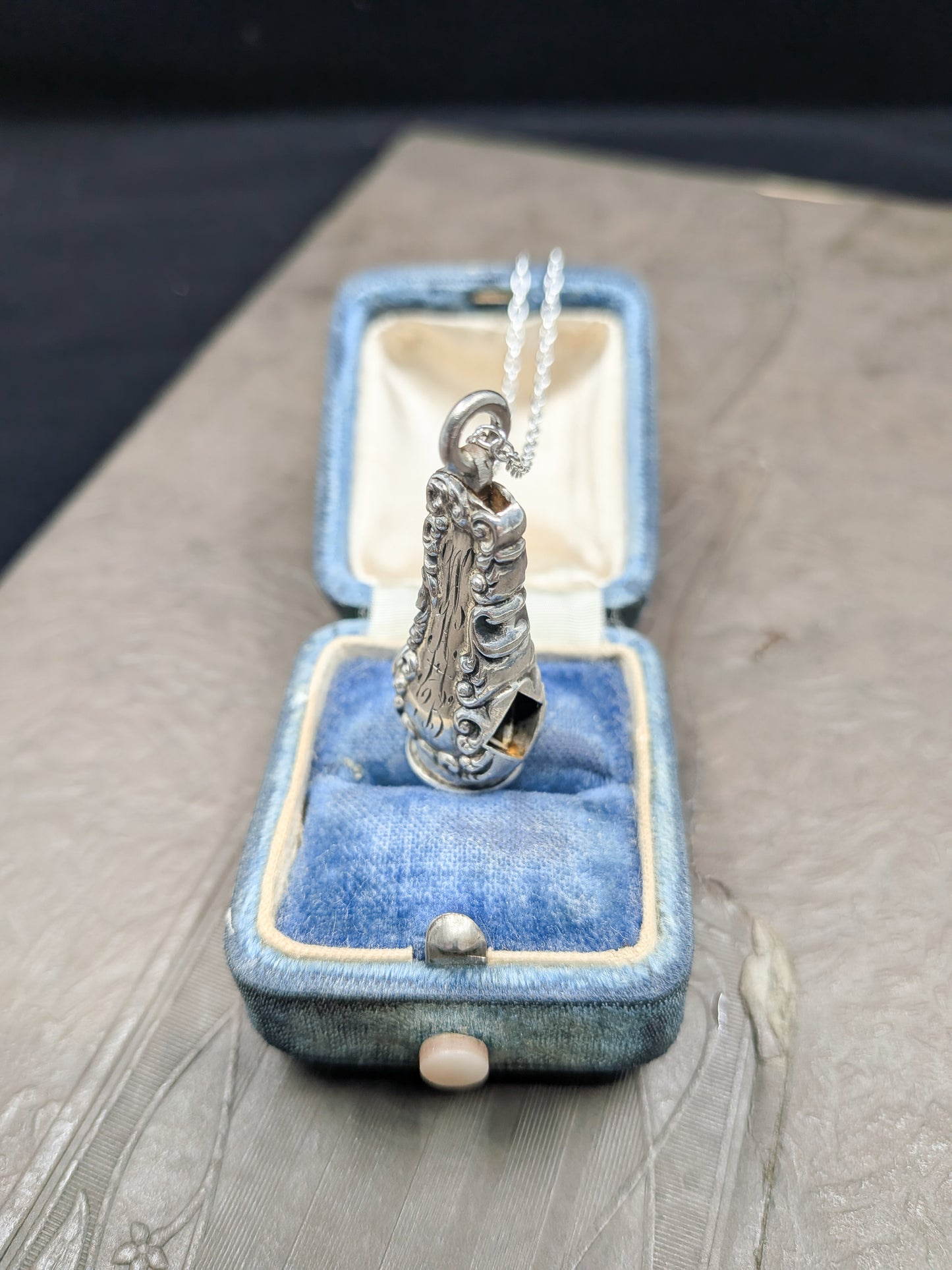 Victorian Sterling Silver Cigar Cutter Pendant