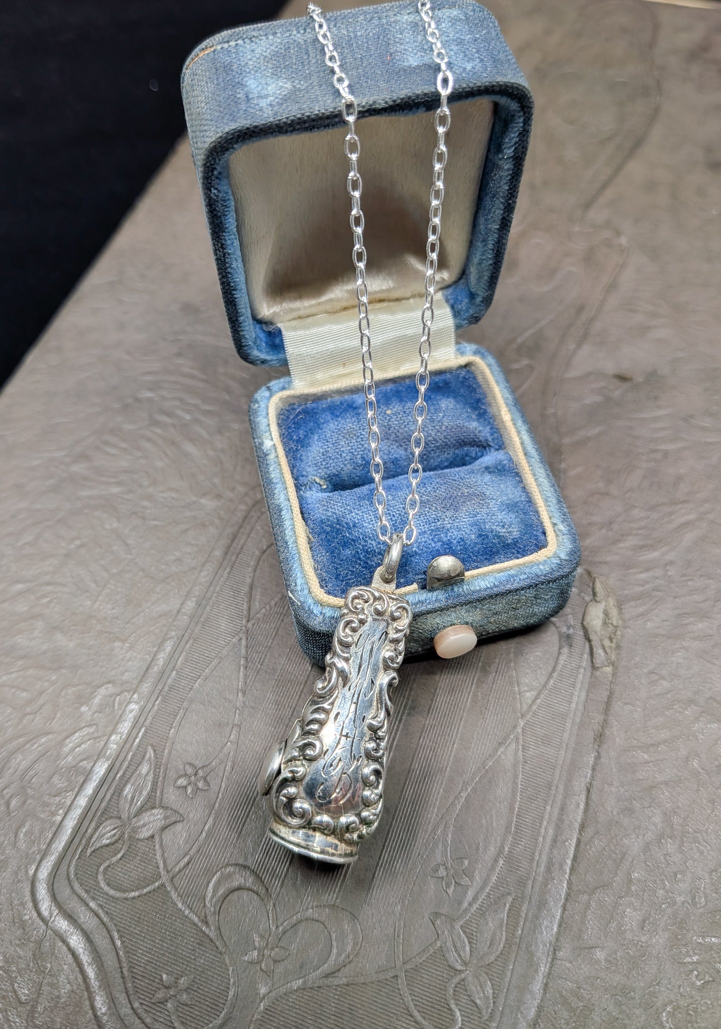 Victorian Sterling Silver Cigar Cutter Pendant