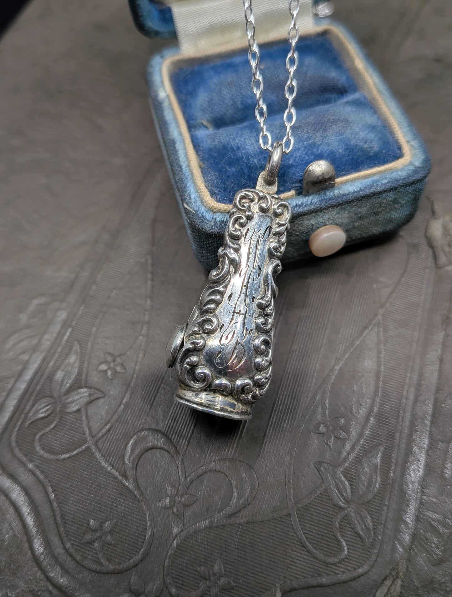 Victorian Sterling Silver Cigar Cutter Pendant