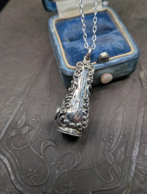 Victorian Sterling Silver Cigar Cutter Pendant