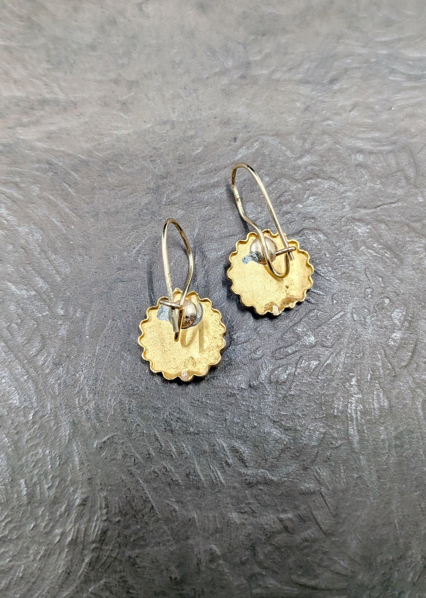 Antique Aesthetic Movement 14kt Gold Earrings