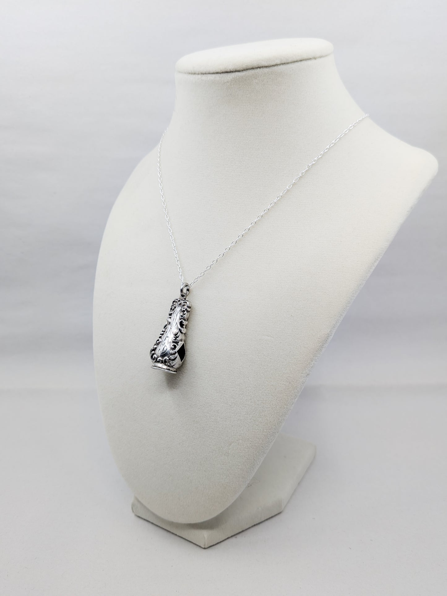 Victorian Sterling Silver Cigar Cutter Pendant