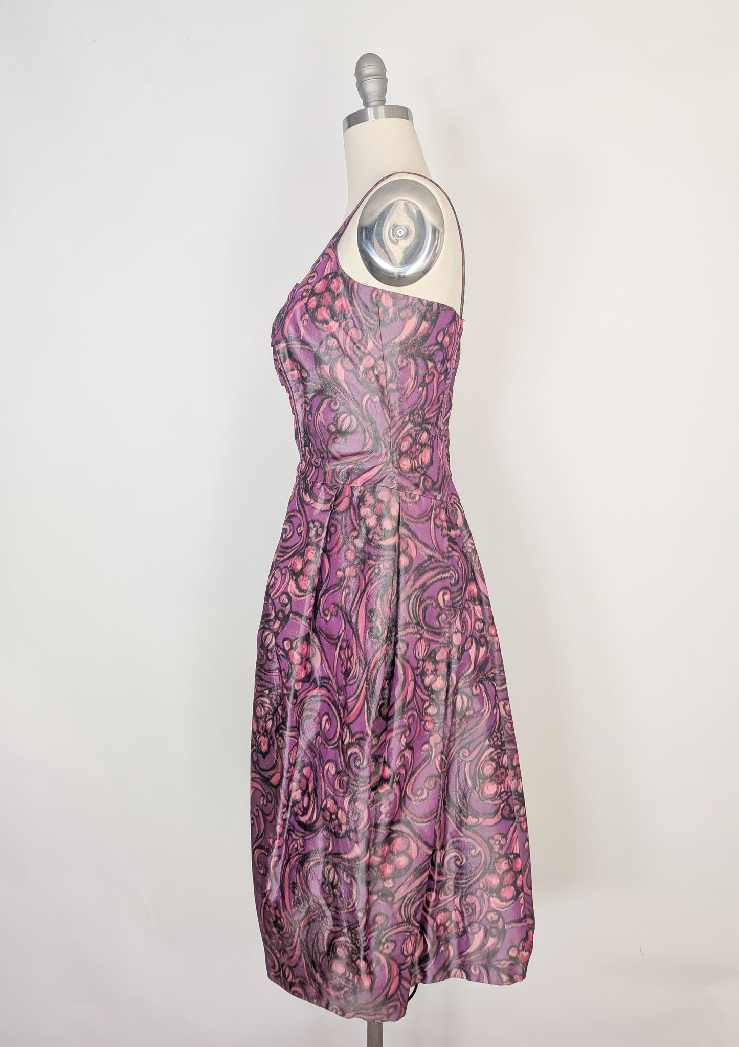 1960s Silk Taffeta Party Dress by Elis Porter | S