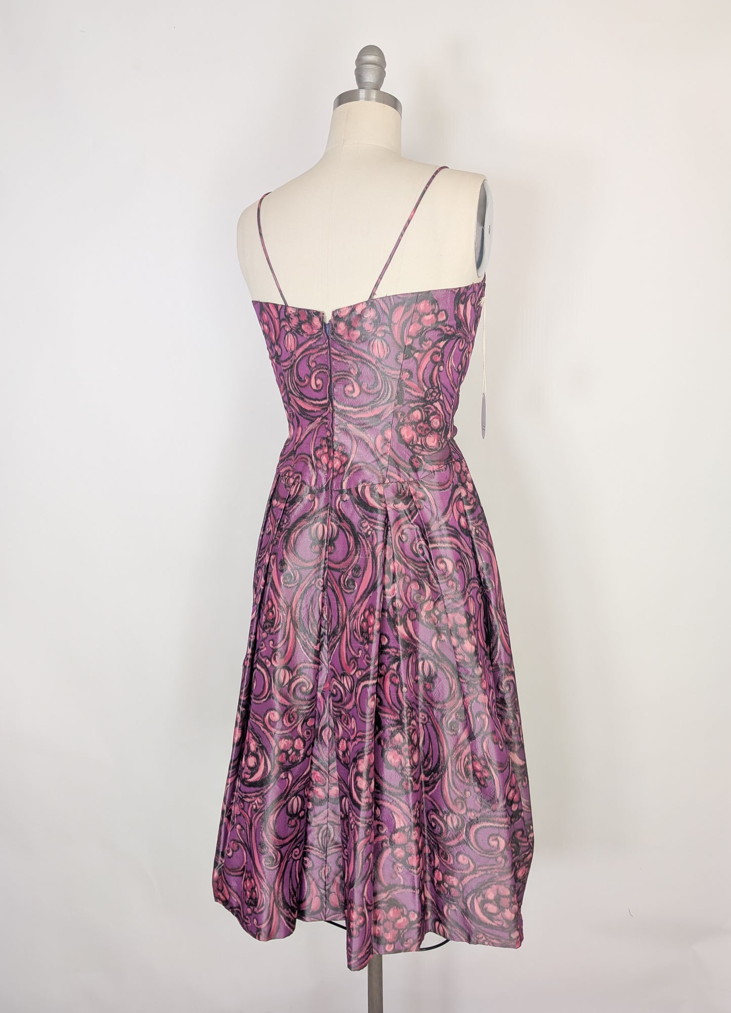 1960s Silk Taffeta Party Dress by Elis Porter | S