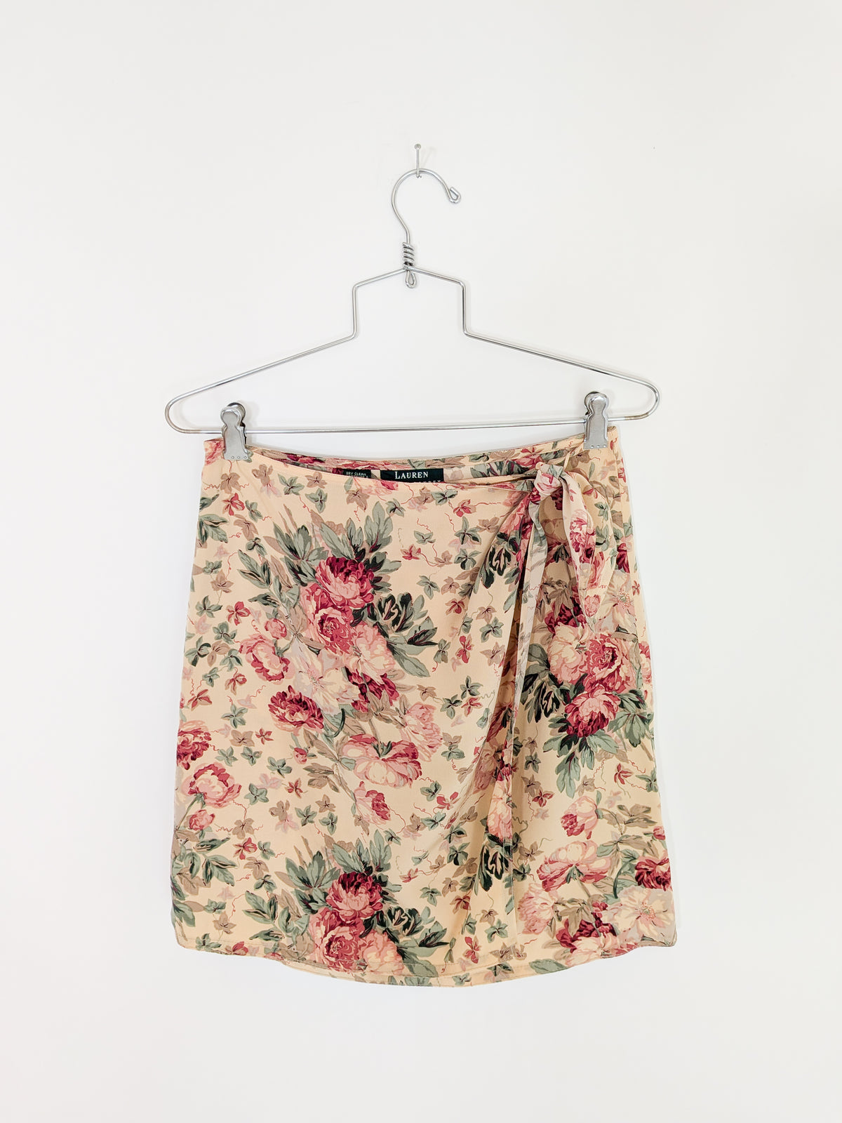 Vintage Ralph Lauren Silk Wrap Skirt | S