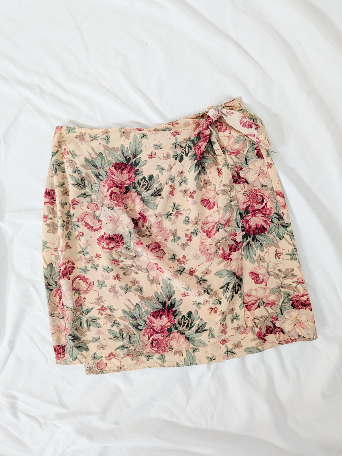 Vintage Ralph Lauren Silk Wrap Skirt | S