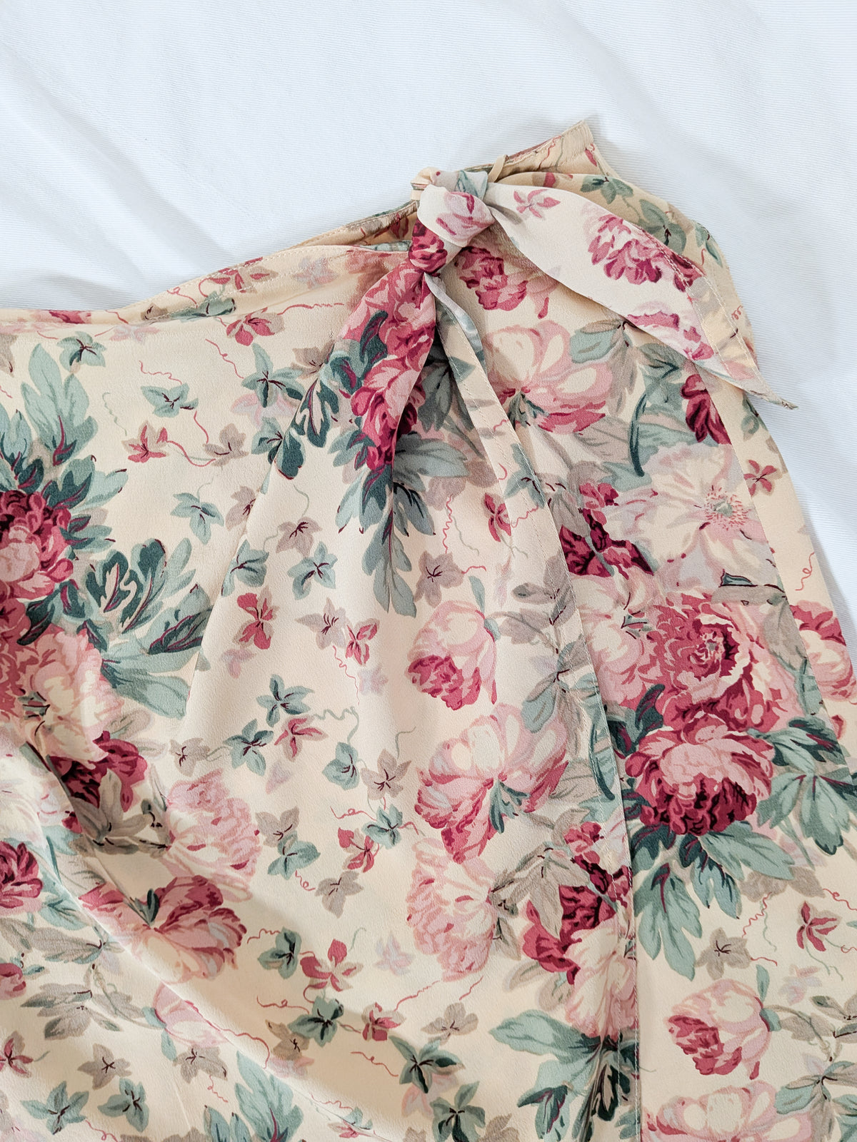 Vintage Ralph Lauren Silk Wrap Skirt | S