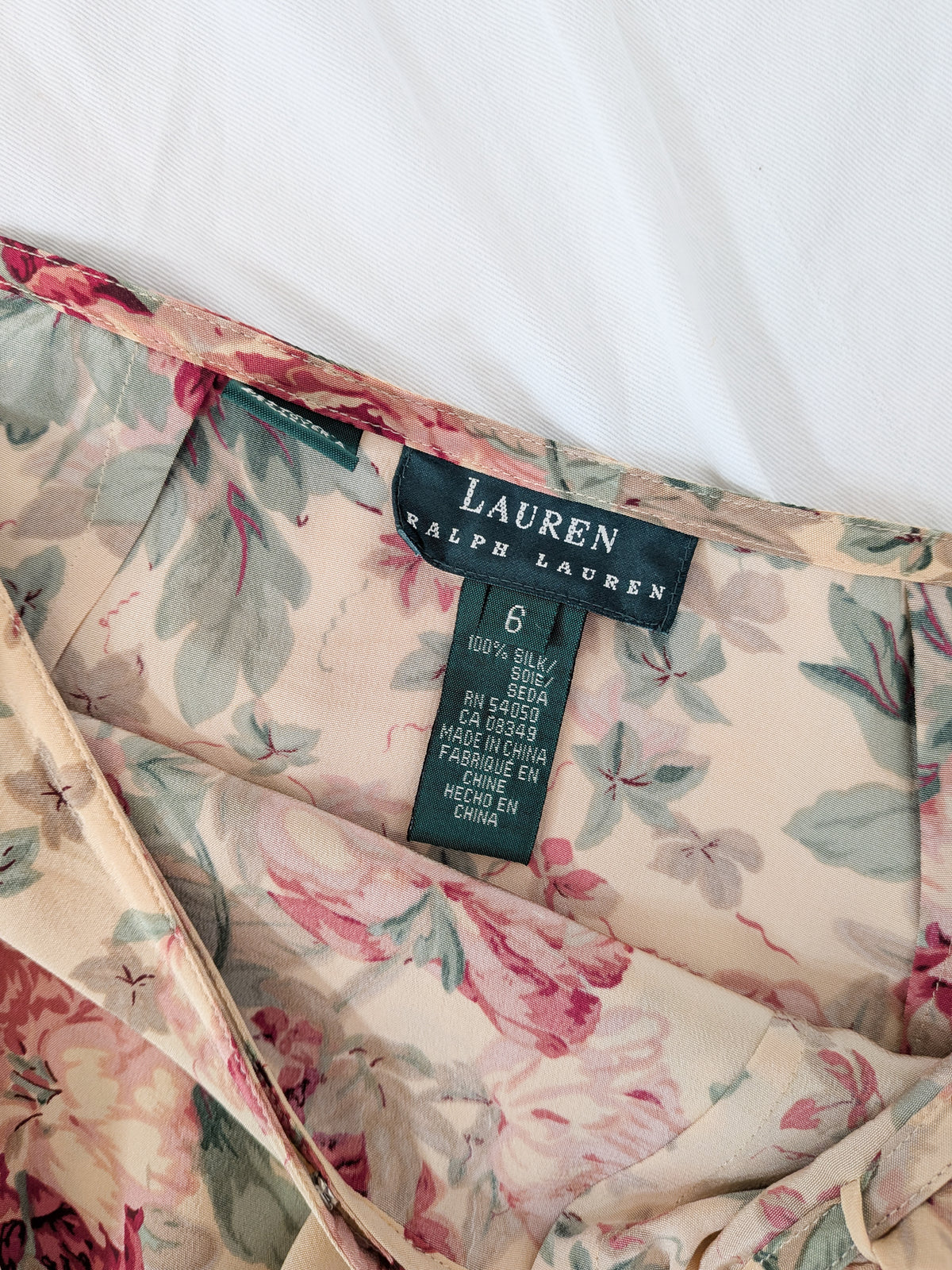 Vintage Ralph Lauren Silk Wrap Skirt | S