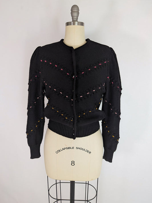 1980s Geiger Austrain Wool Cardigan | S/M