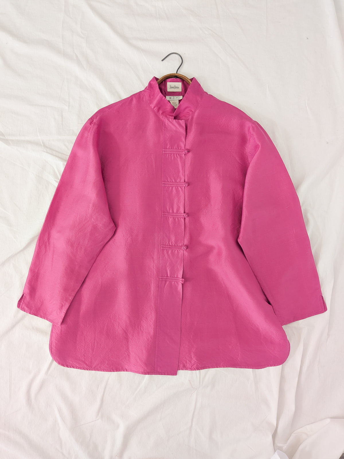 1990s Pink Dupioni Silk Jacket | L