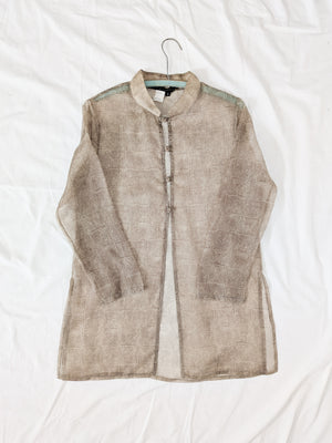 1990s Sheer Silk Tunic Top | S