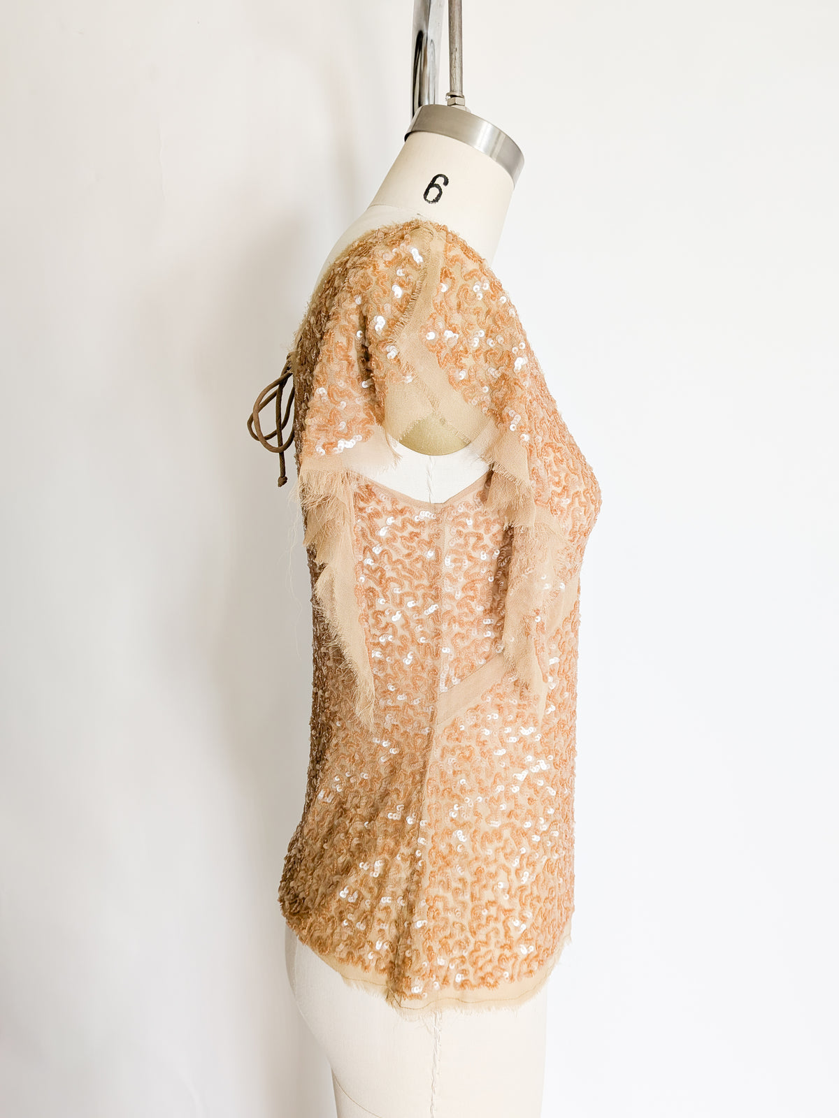 Vintage  Silk and Sequin Blouse | XS/S