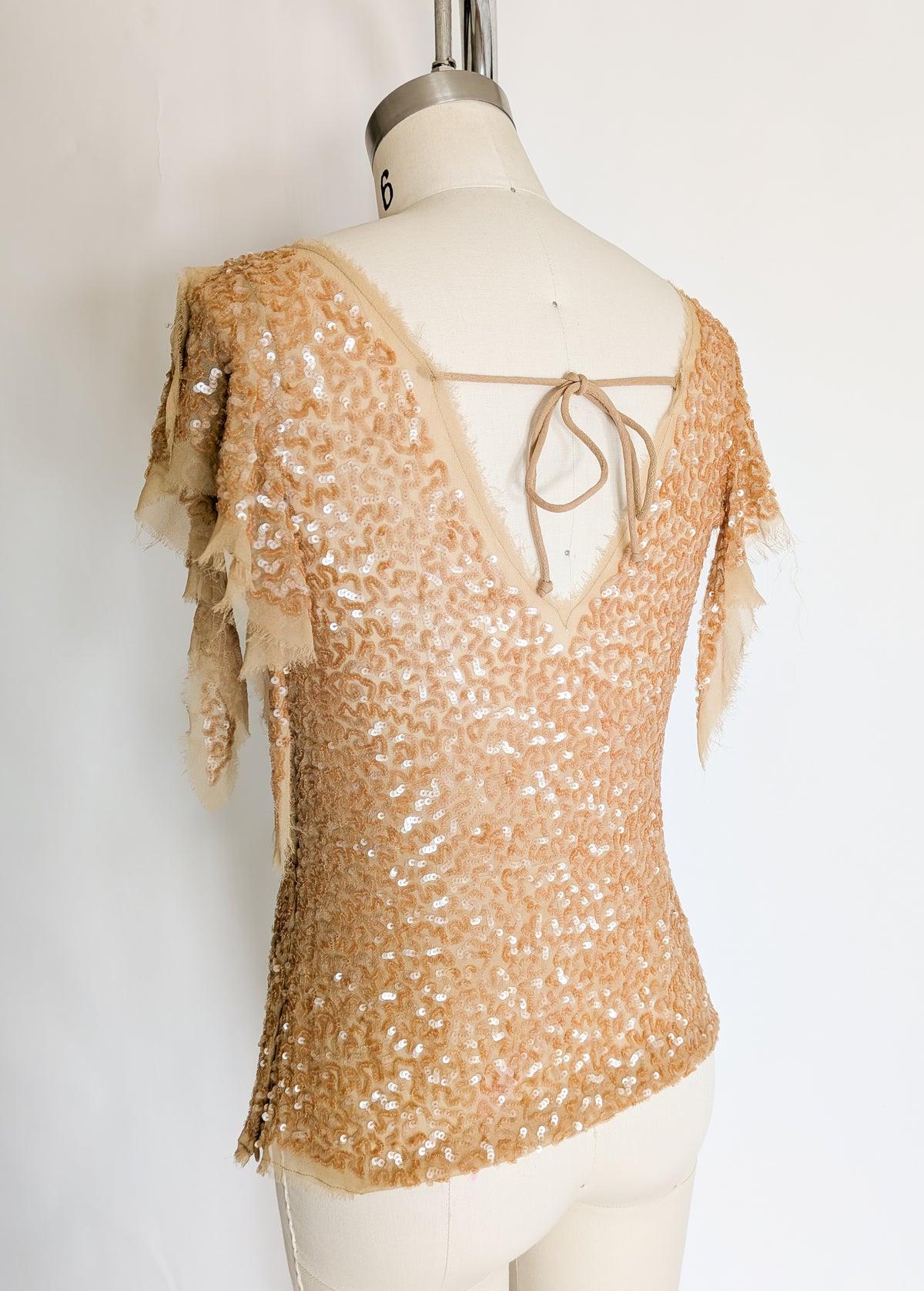 Vintage  Silk and Sequin Blouse | XS/S