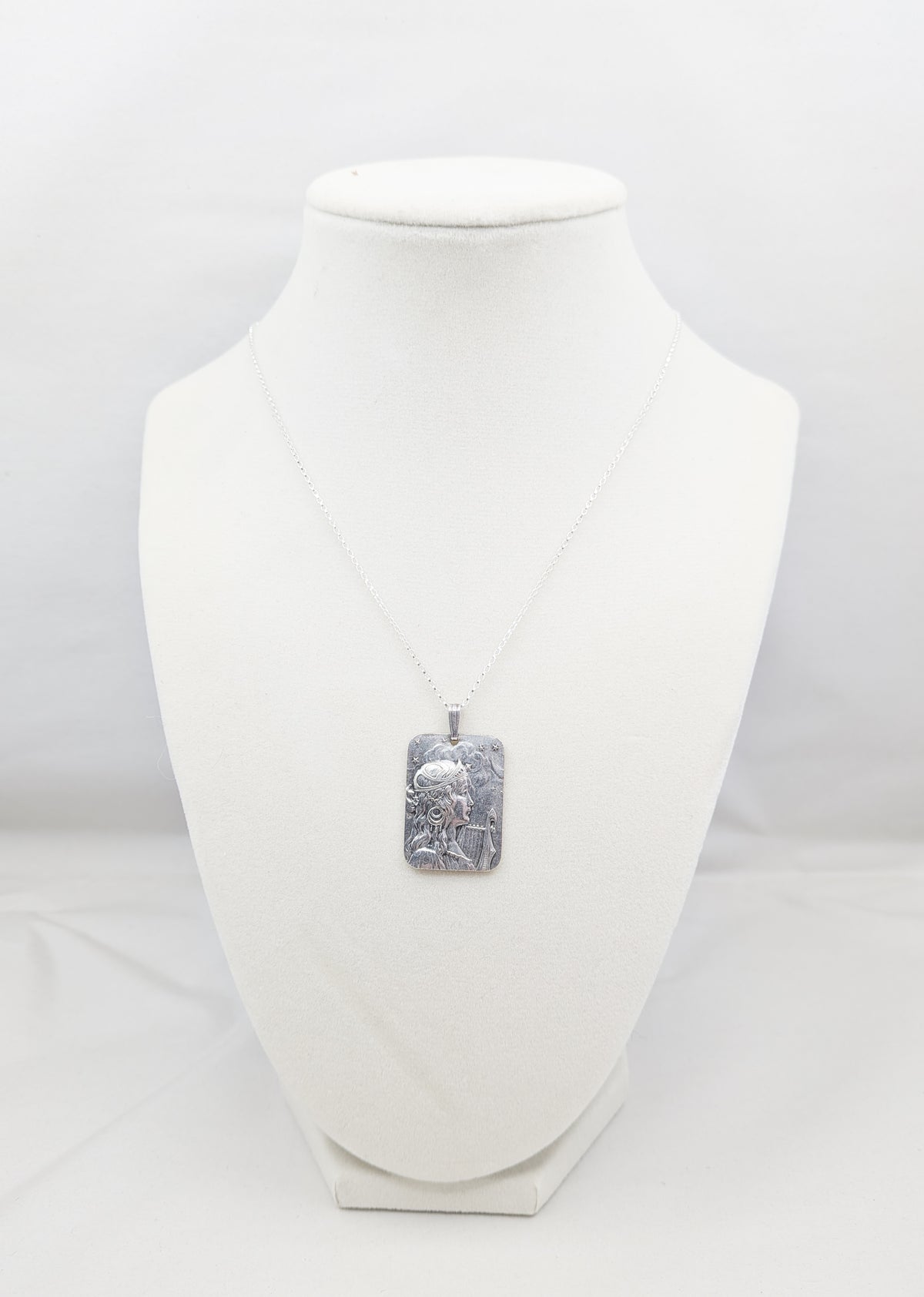 Antique Art Nouveau Muse Pendant by Fernand Dubois