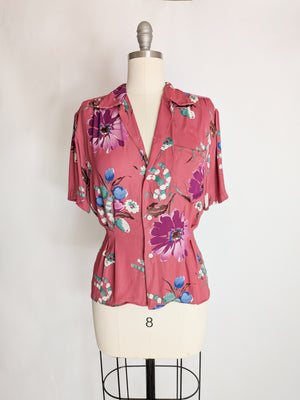Vintage Ralph Lauren Floral Blouse | M