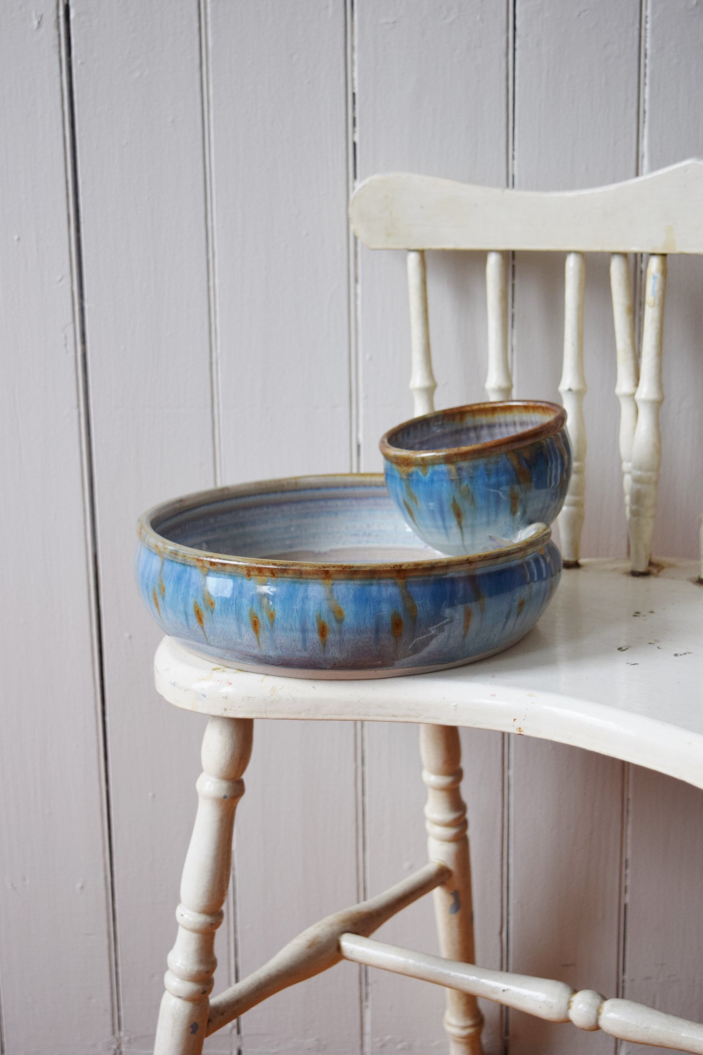 Studio Pottery Chip n Dip Bowl by Clarksville Pottery
