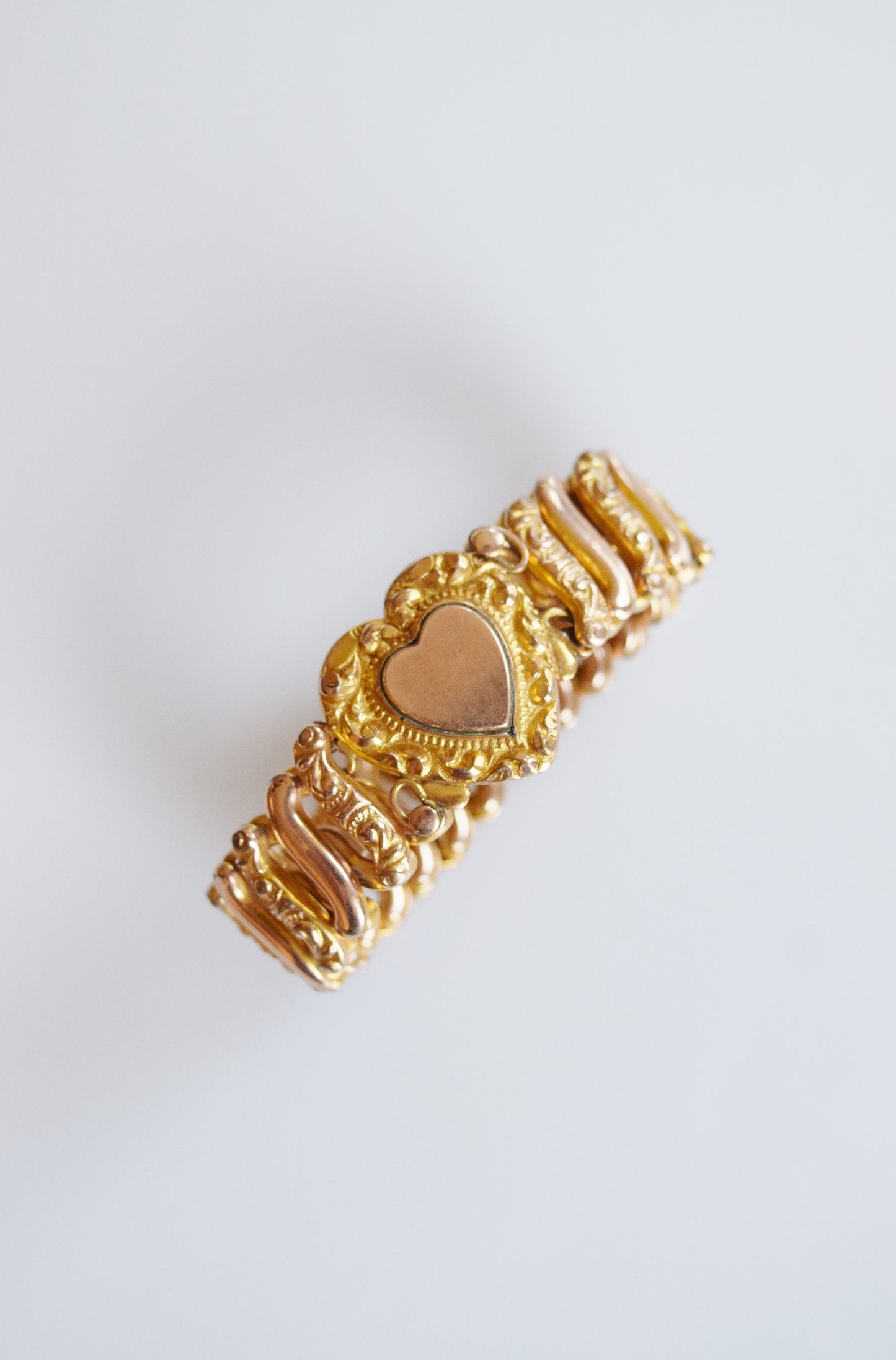 Victorian Revival Sweetheart Expansion Bracelet with Heart | 1920s/30s