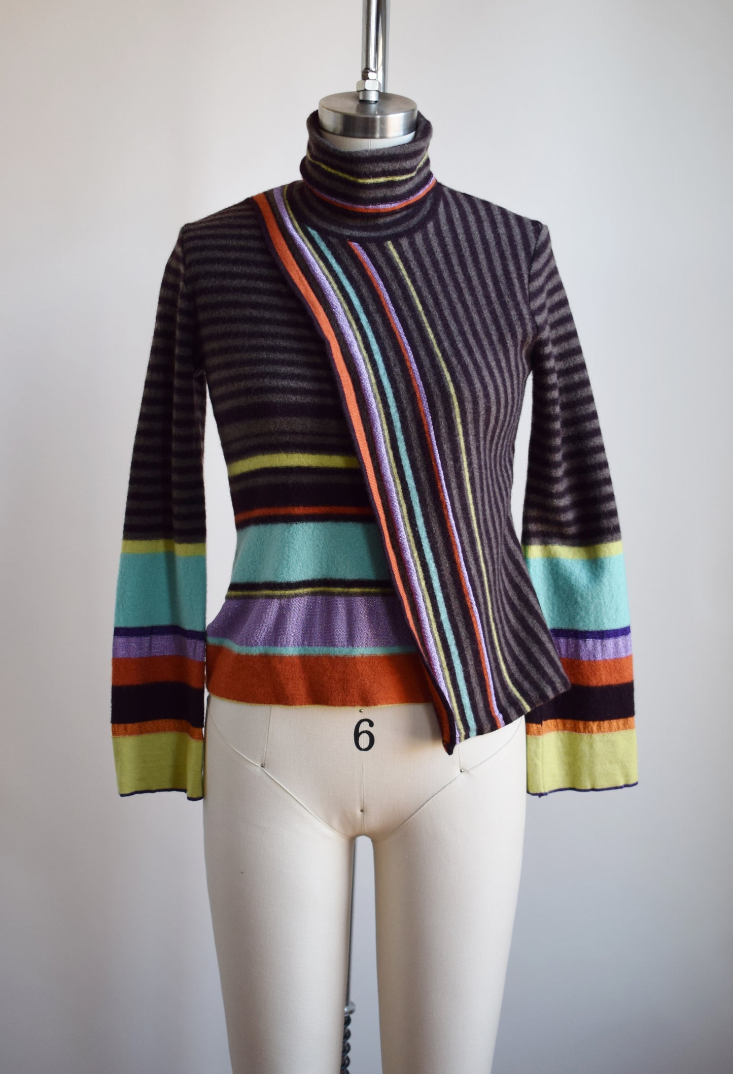 Vintage Kenzo Striped Knit Top | XS