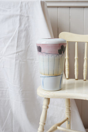 Large Hand Painted Ceramic Vase