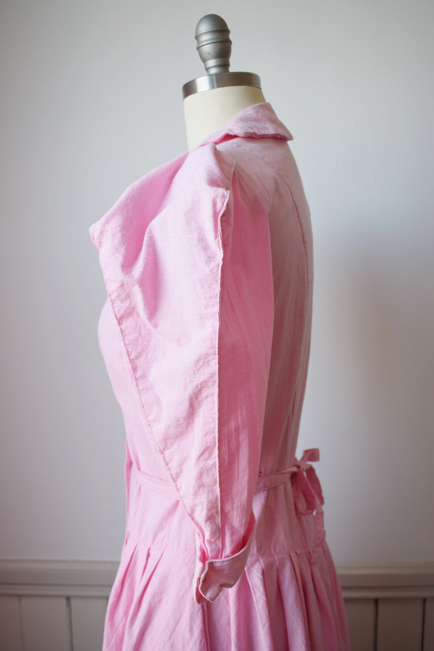 1980s Pink Cotton Frock | M
