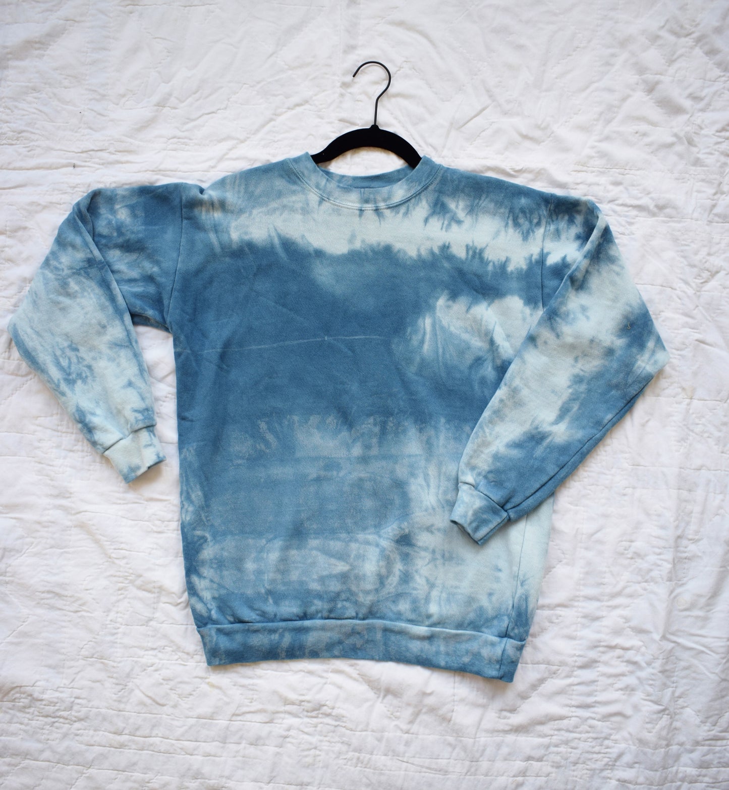 Indigo Dyed Sweatshirt, Window Pane Series 1