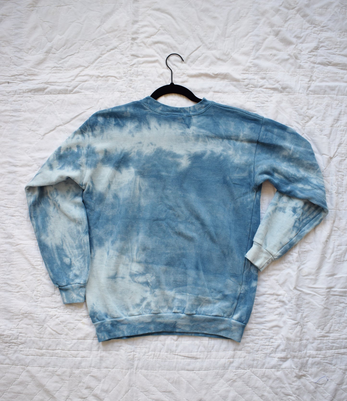 Indigo Dyed Sweatshirt, Window Pane Series 1