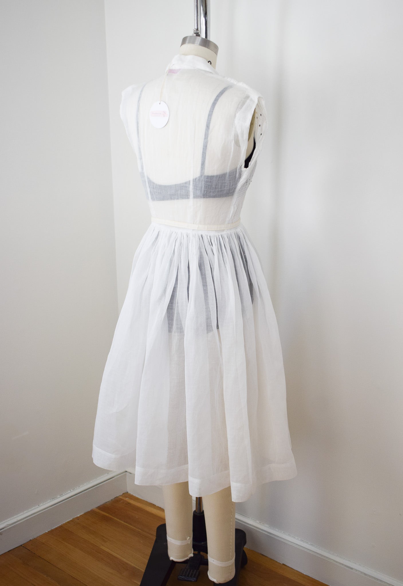 1950s Sheer Gauze Dress | S/M