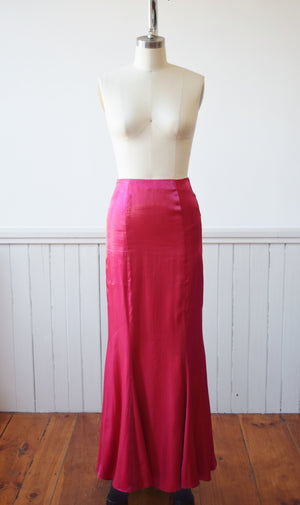 Hot Pink Mermaid Skirt | 1990s | XS