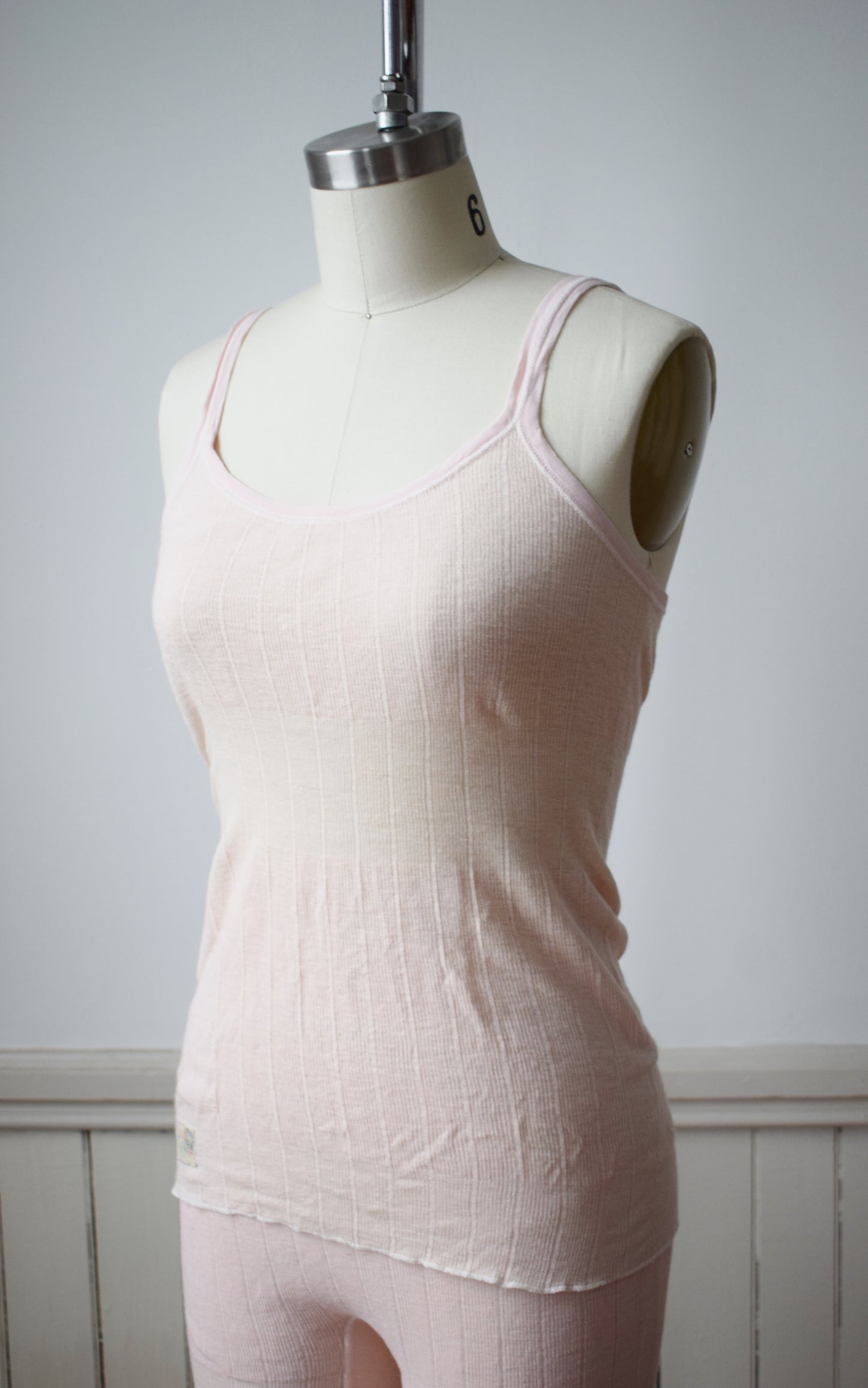 1940s Pink Knit Tank Top | One Patch | S/M