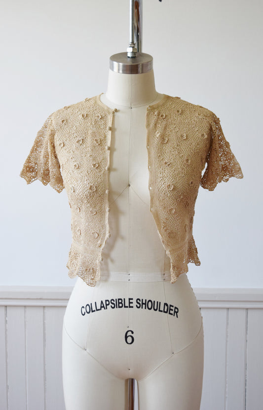 Diminutive Irish Lace Jacket | 1930s | XXS