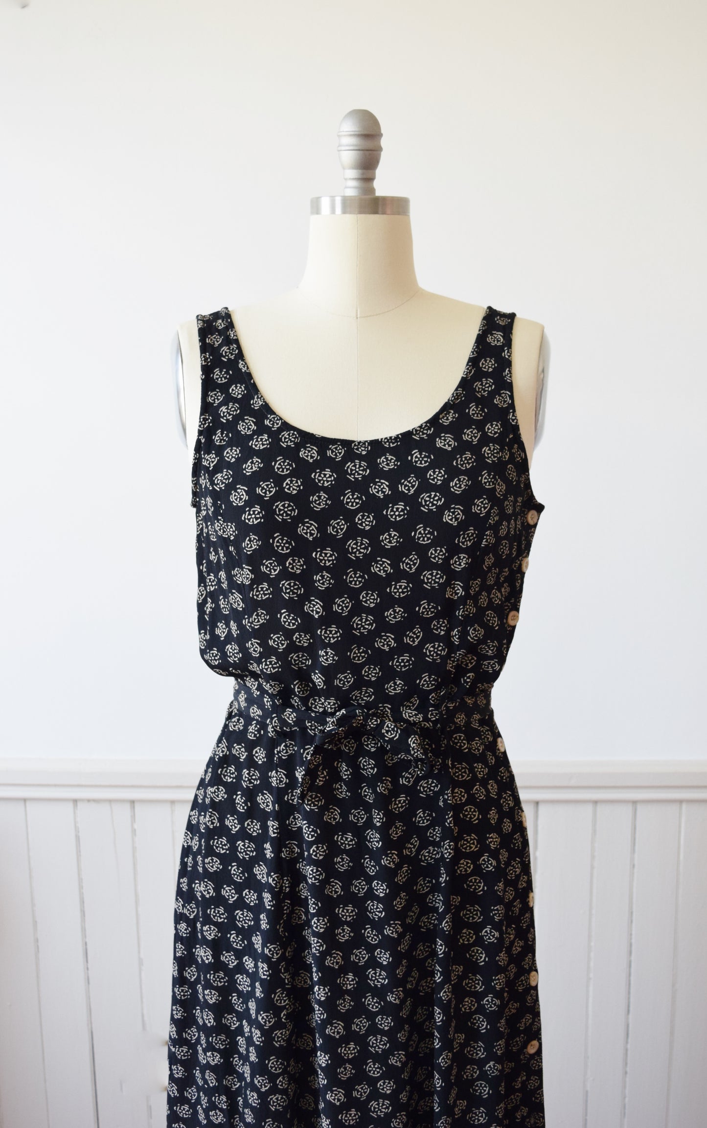 Vintage Rayon Summer Sun Dress | M