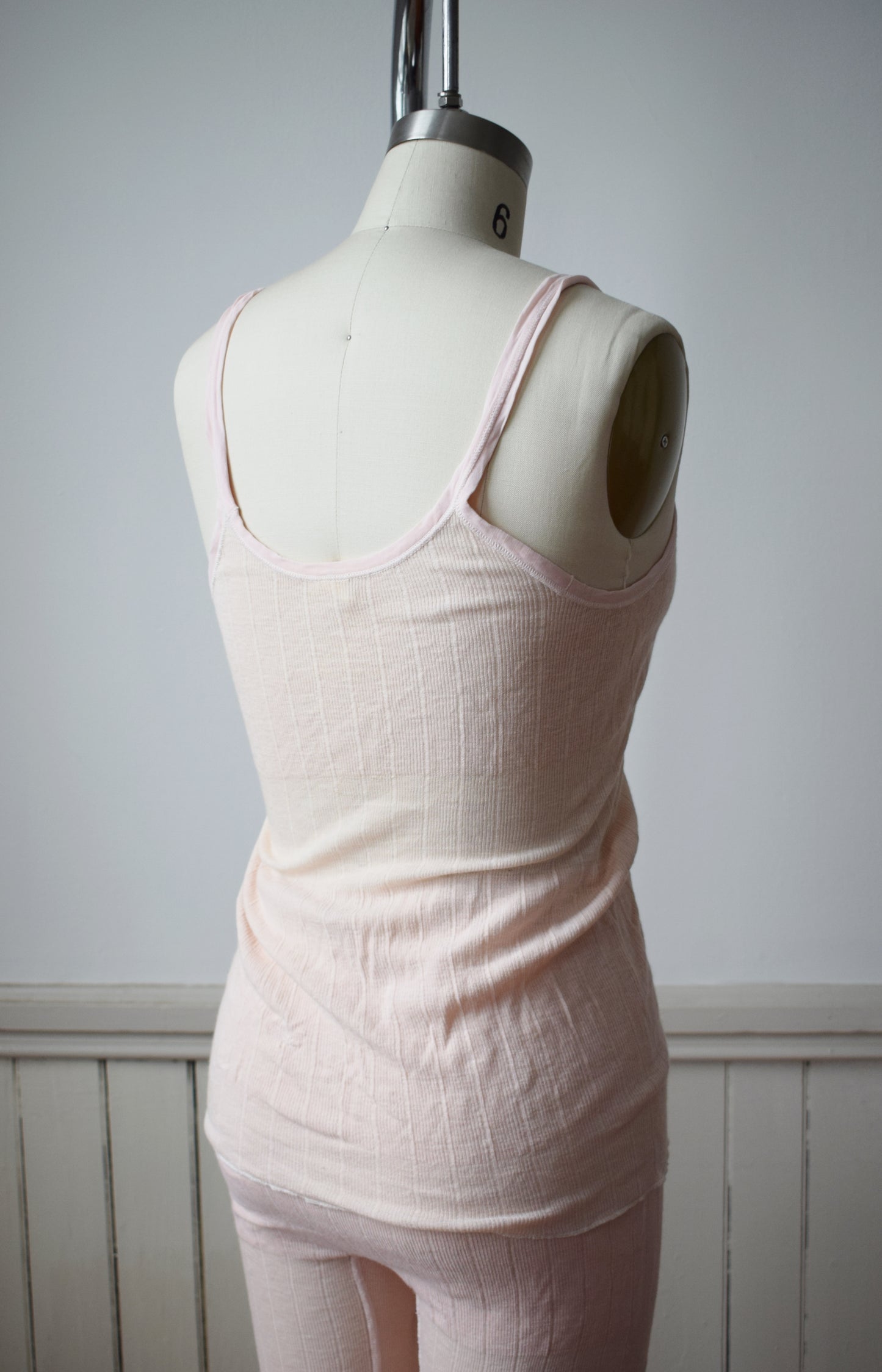 1940s Pink Knit Tank Top | One Patch | S/M