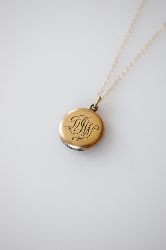 Antique Edwardian Gold Monogrammed Locket | DJW