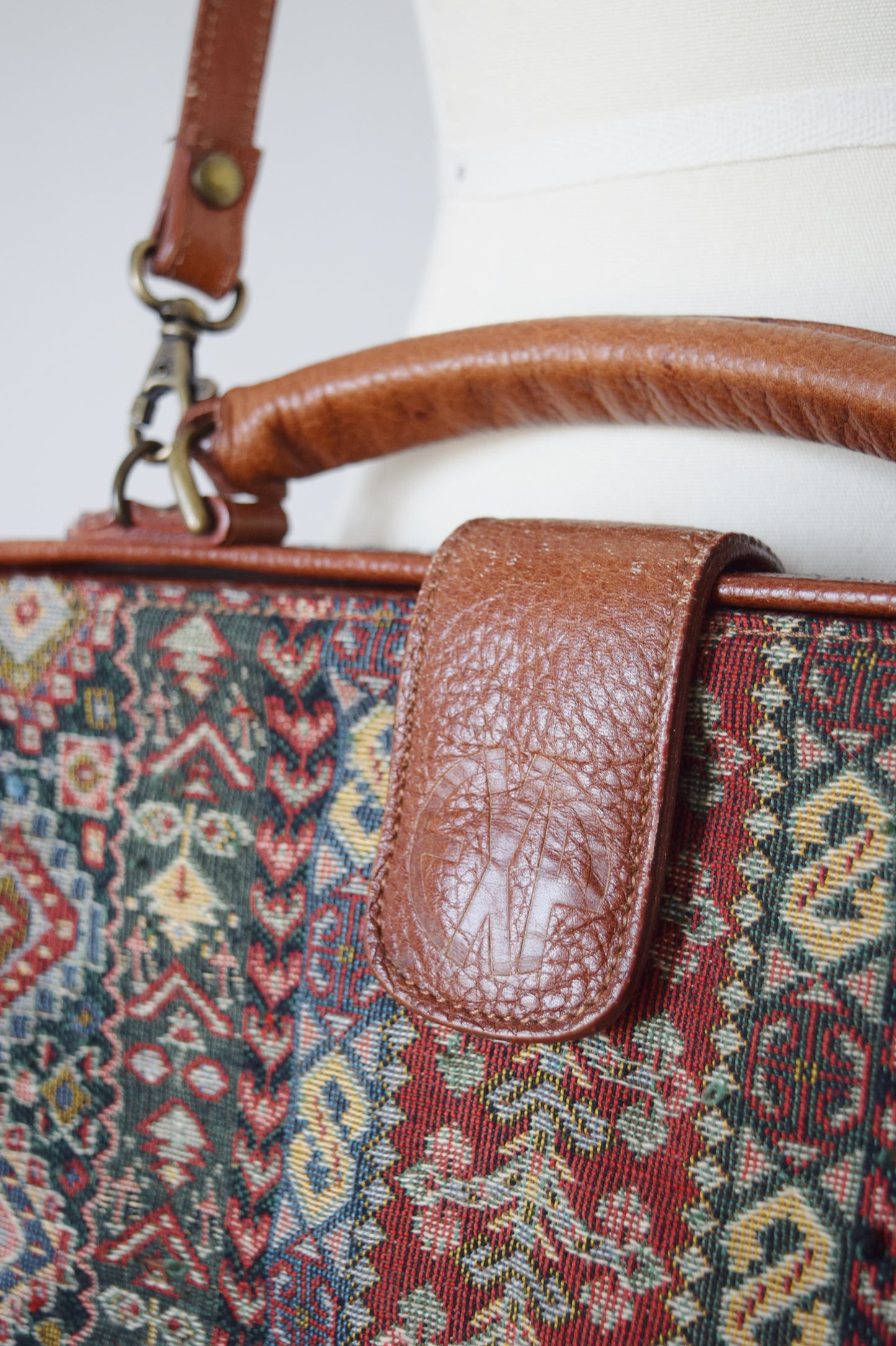 Vintage Carpet Bag Purse | 1980s/90s