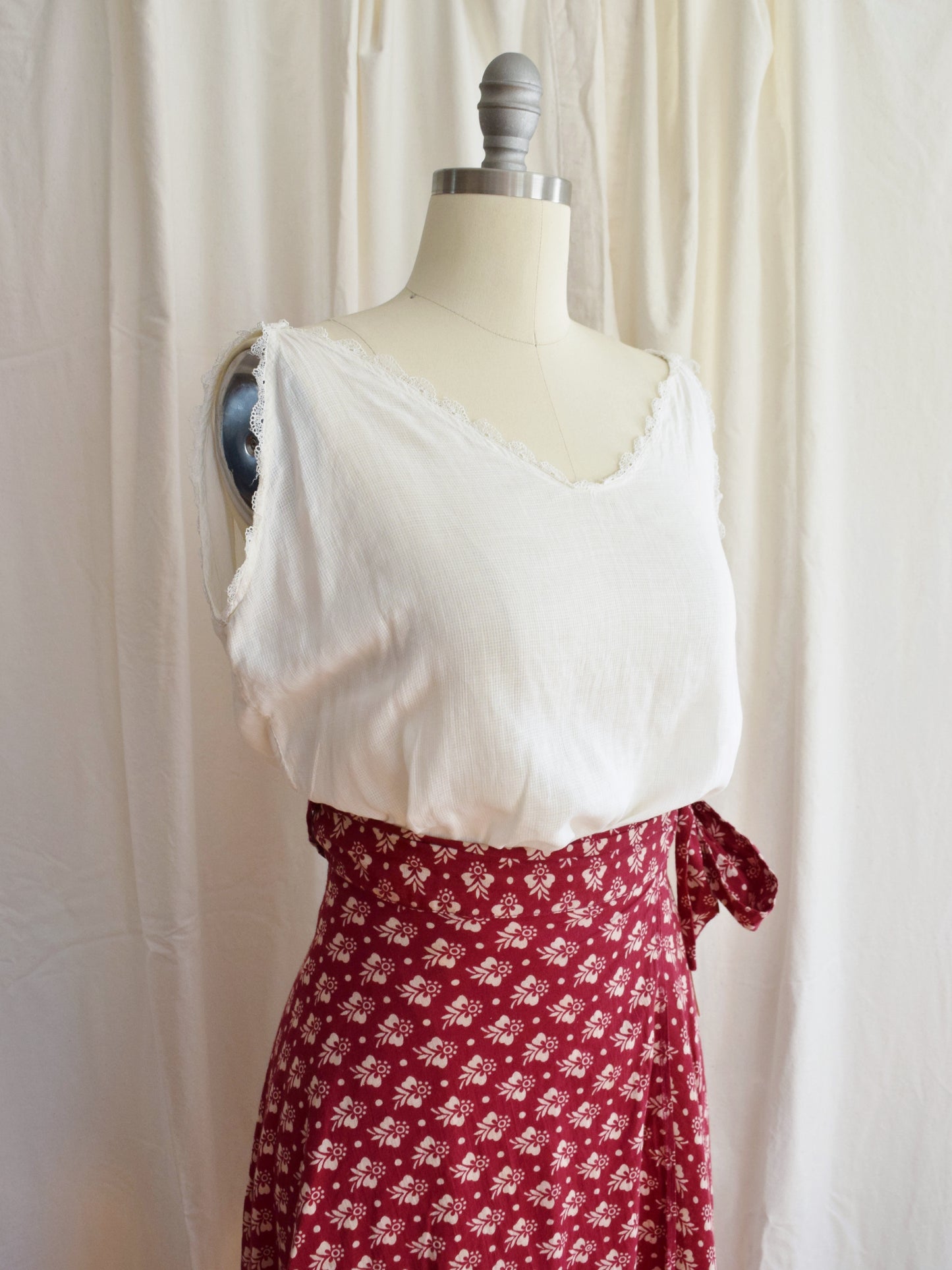 Edwardian Era Cotton Blouse / Antique Undershirt