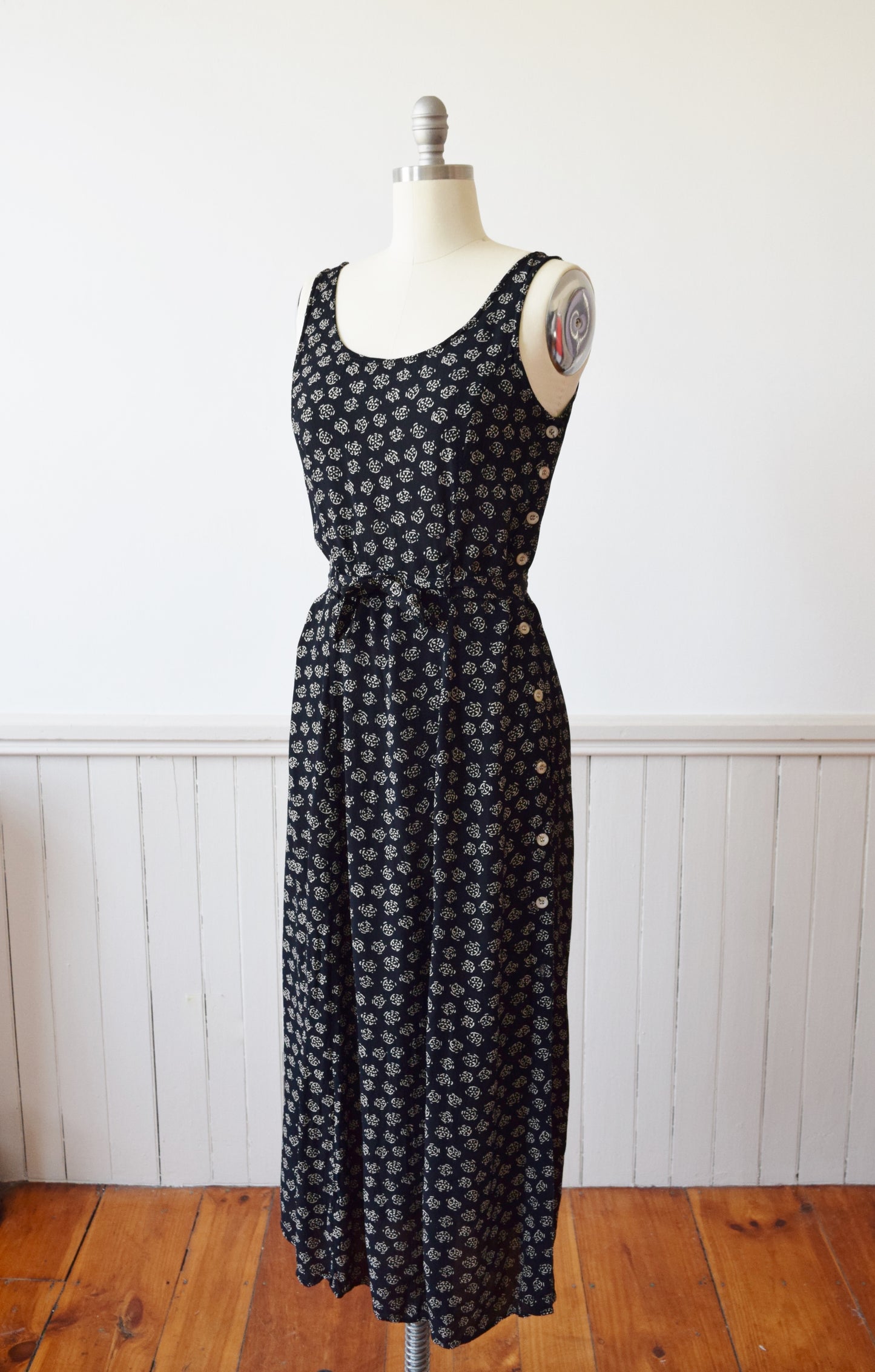 Vintage Rayon Summer Sun Dress | M