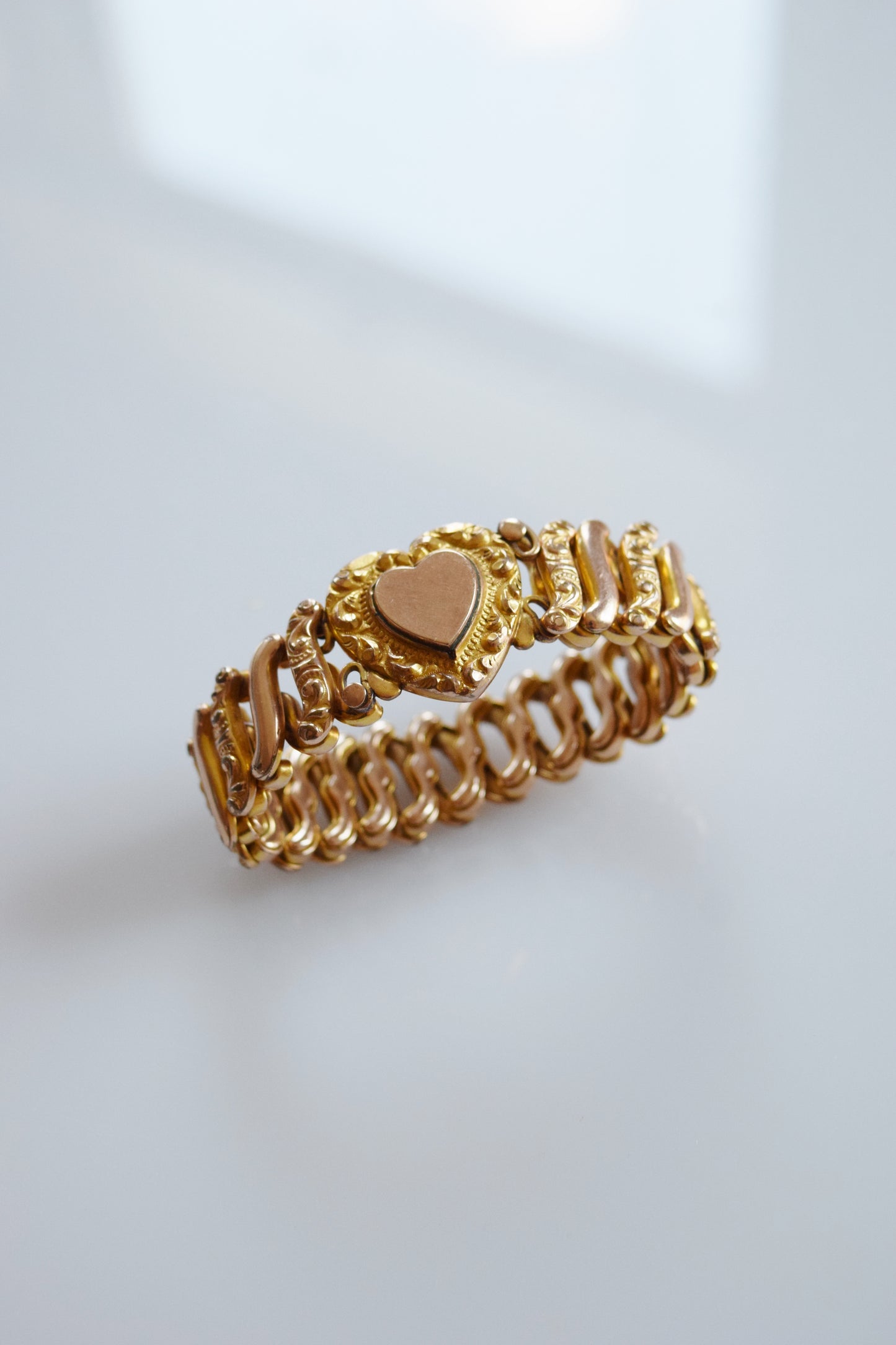 Victorian Revival Sweetheart Expansion Bracelet with Heart | 1920s/30s