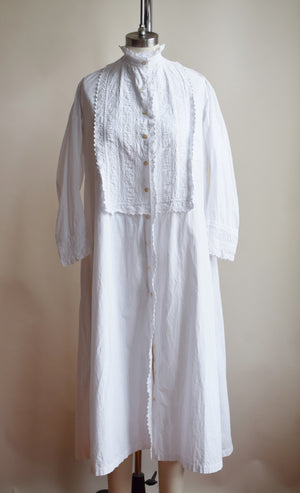 Antique Victorian Nightgown Dress/Duster | S