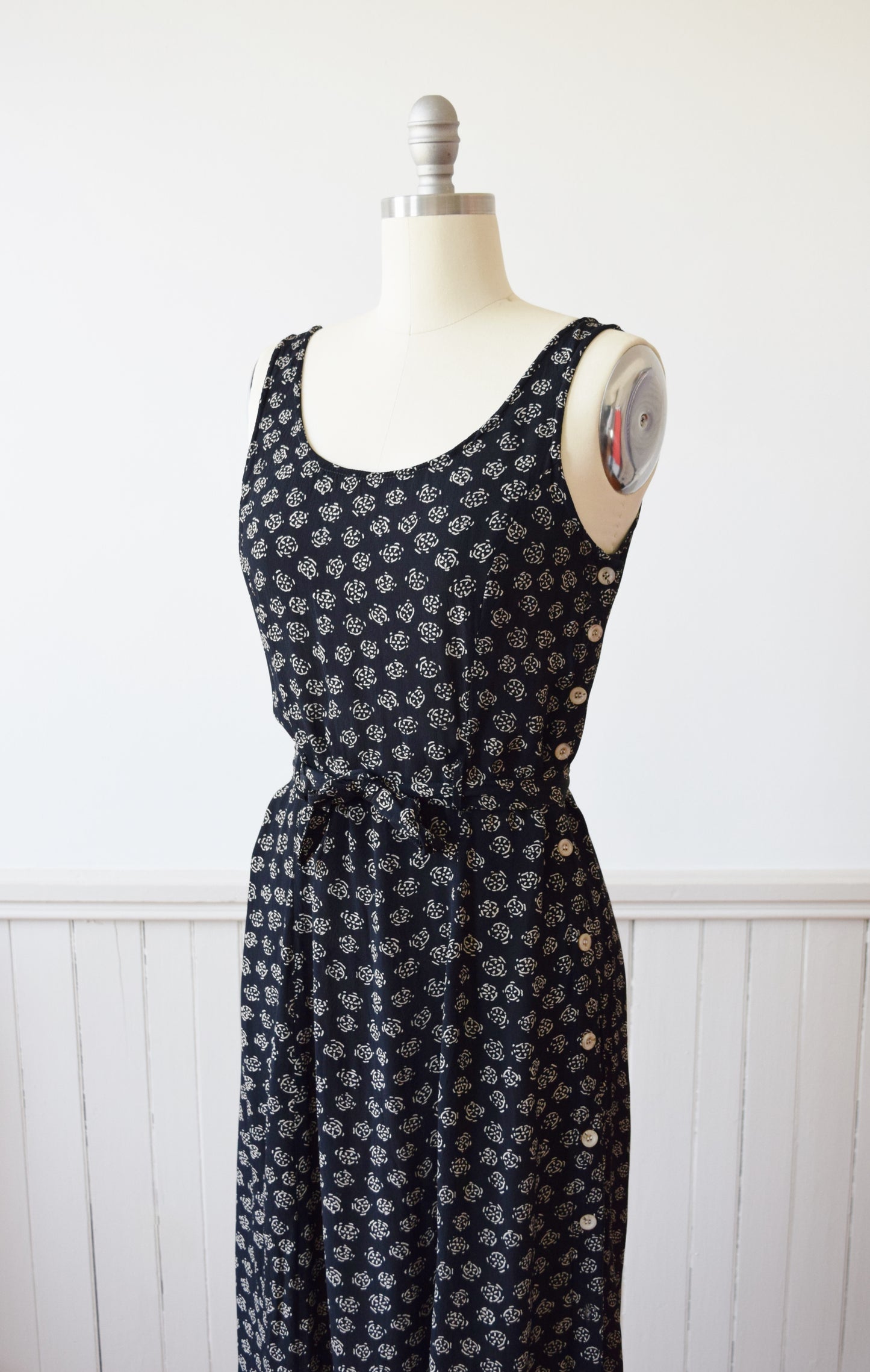 Vintage Rayon Summer Sun Dress | M