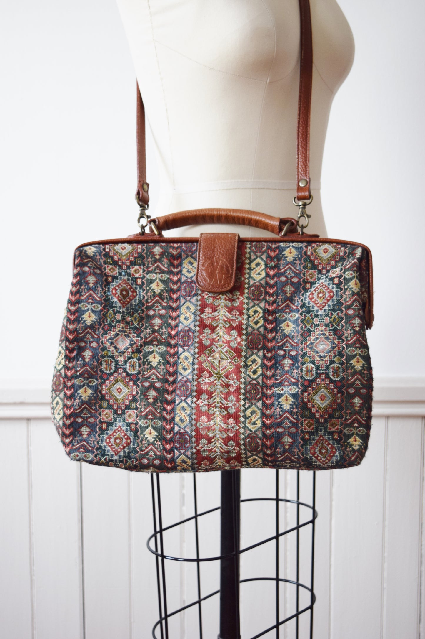 Vintage Carpet Bag Purse | 1980s/90s