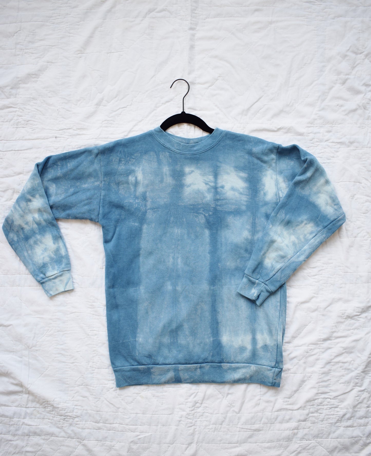 Indigo Dyed Sweatshirt, Window Pane Series 3