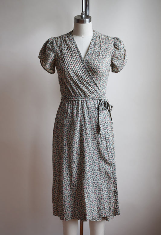 1970s Albert Nipon Wrap Dress | XS