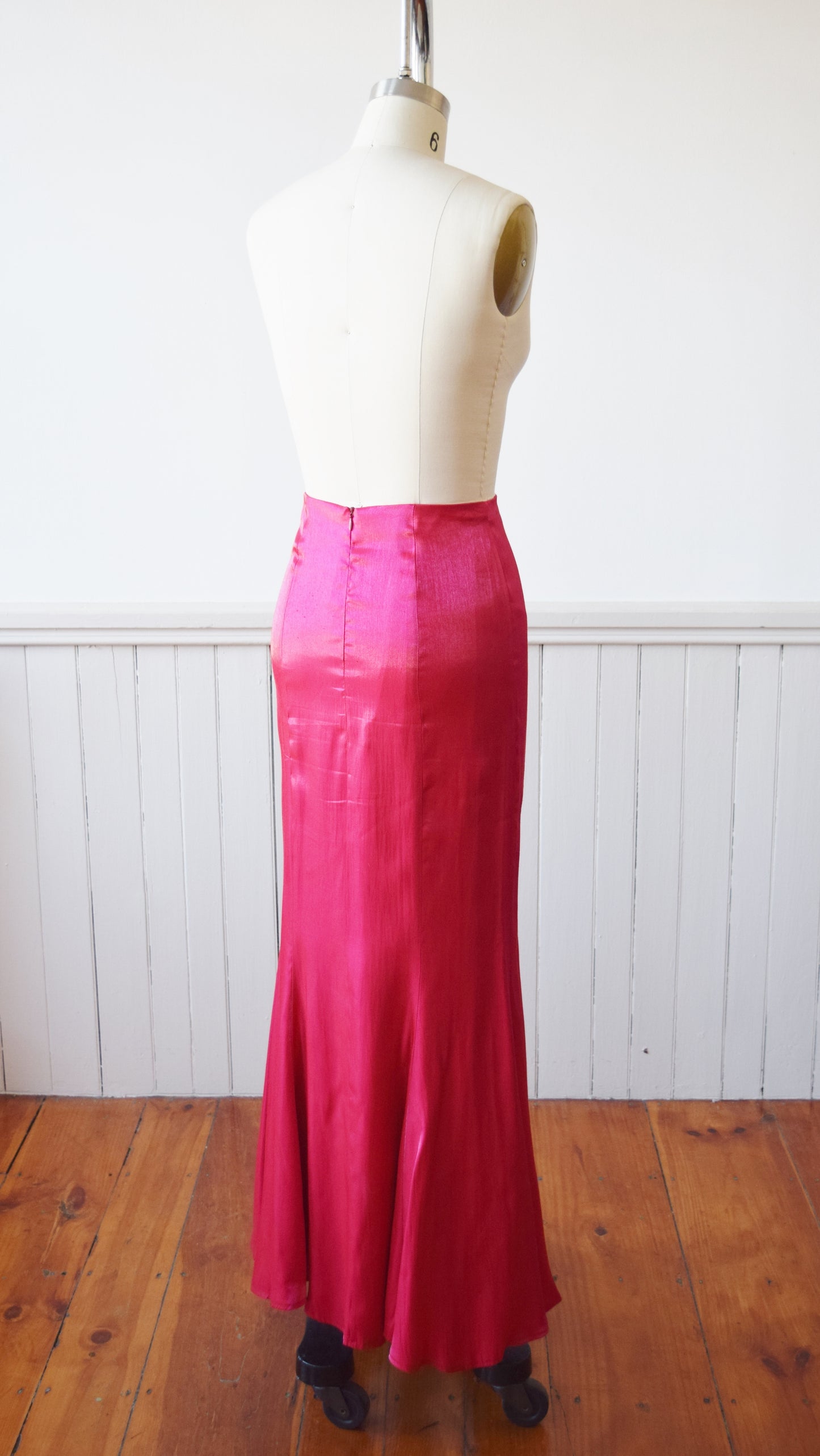 Hot Pink Mermaid Skirt | 1990s | XS