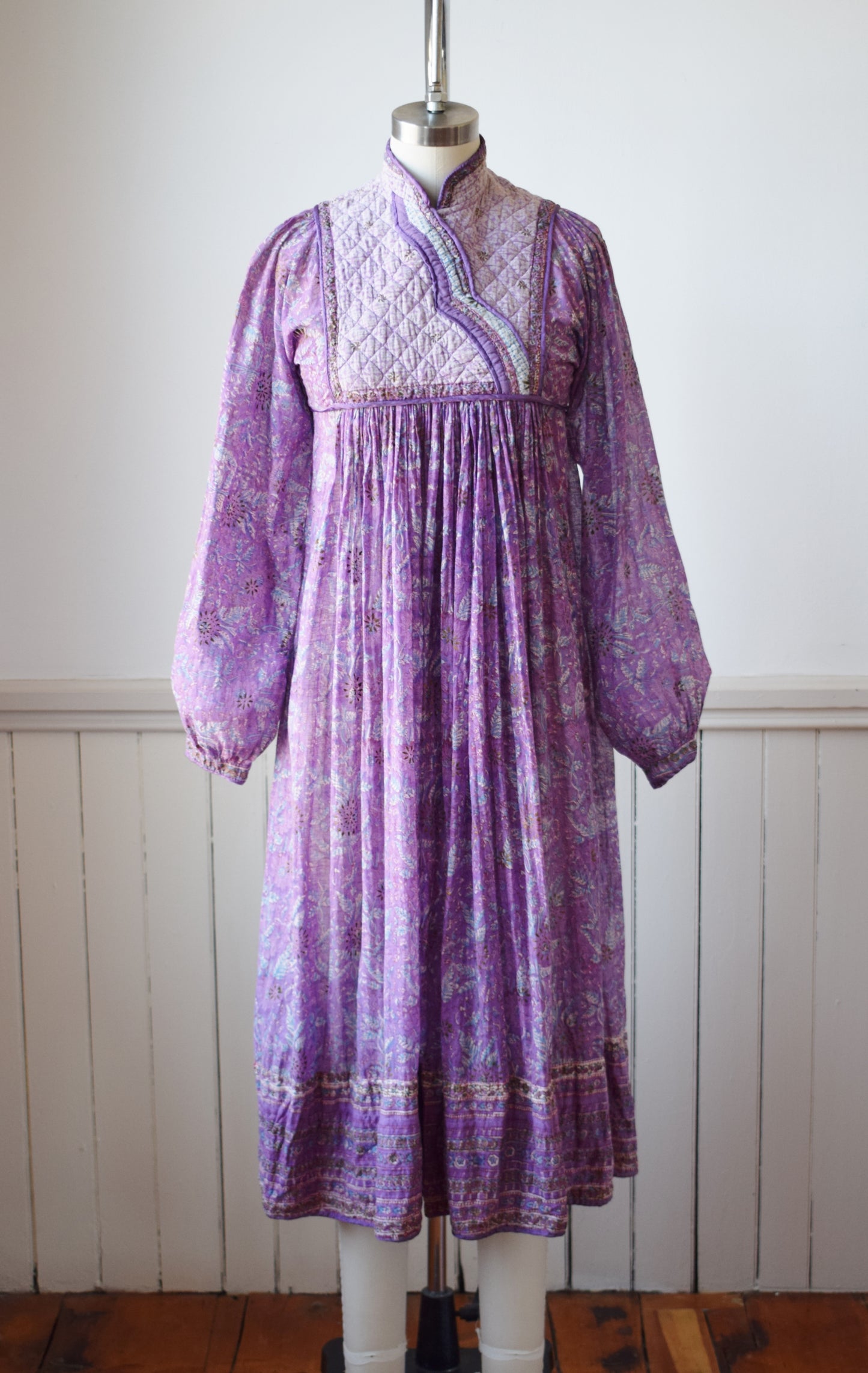 Vintage Indian Cotton Gauze Dress | XS