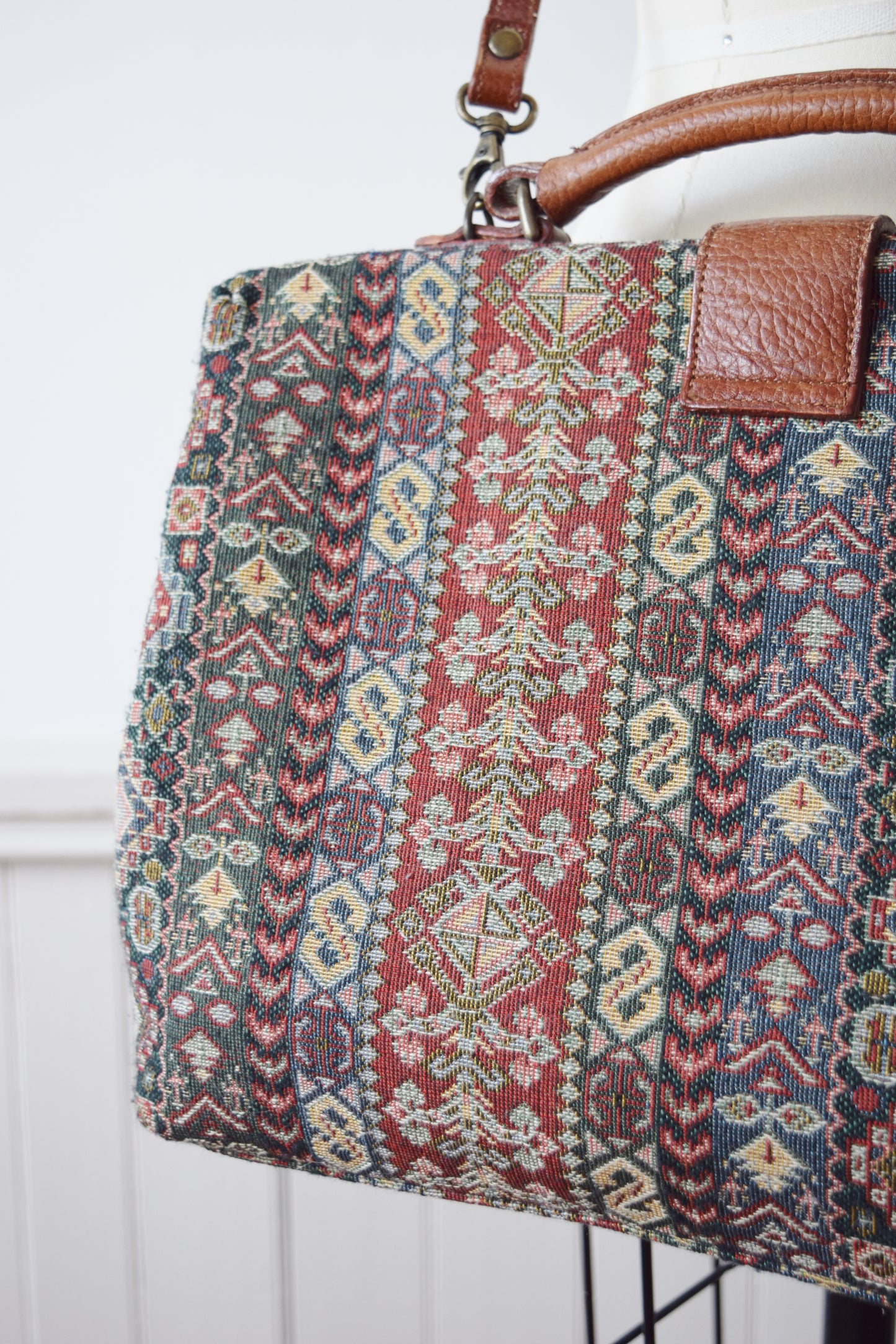 Vintage Carpet Bag Purse | 1980s/90s