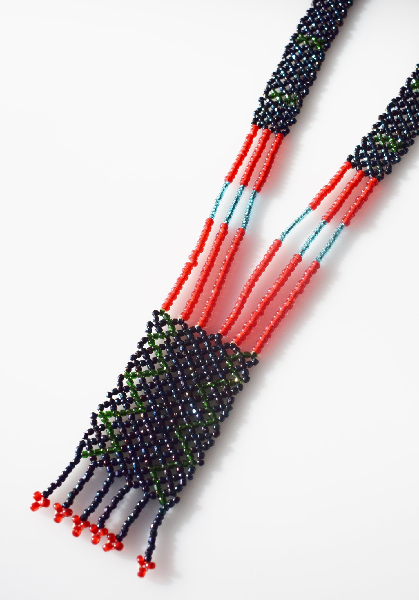 1920s Art Deco Glass Seed Bead Necklace
