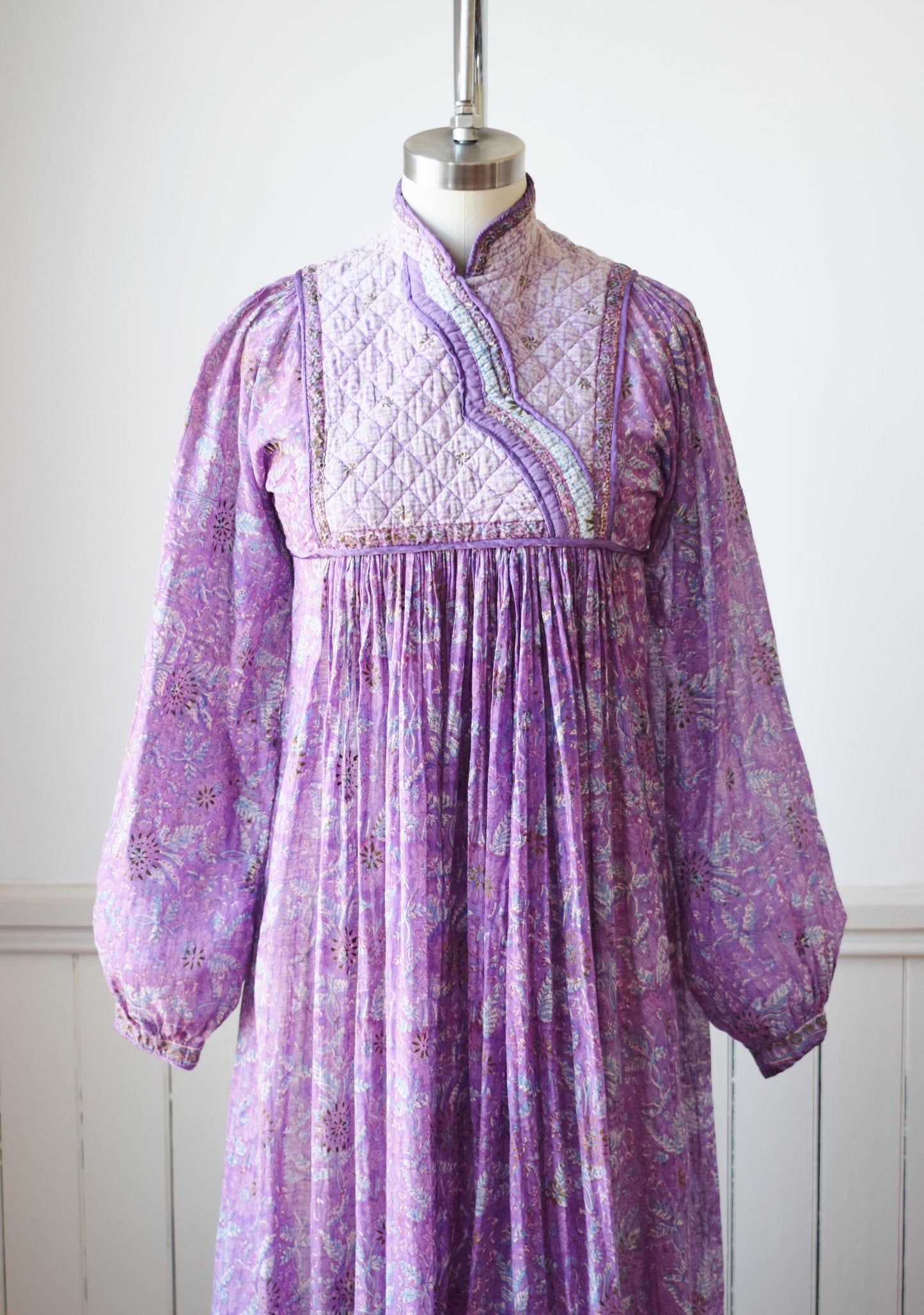 Vintage Indian Cotton Gauze Dress | XS
