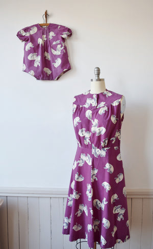 Mama + Baby Panda Print Dress and Romper Set | M 