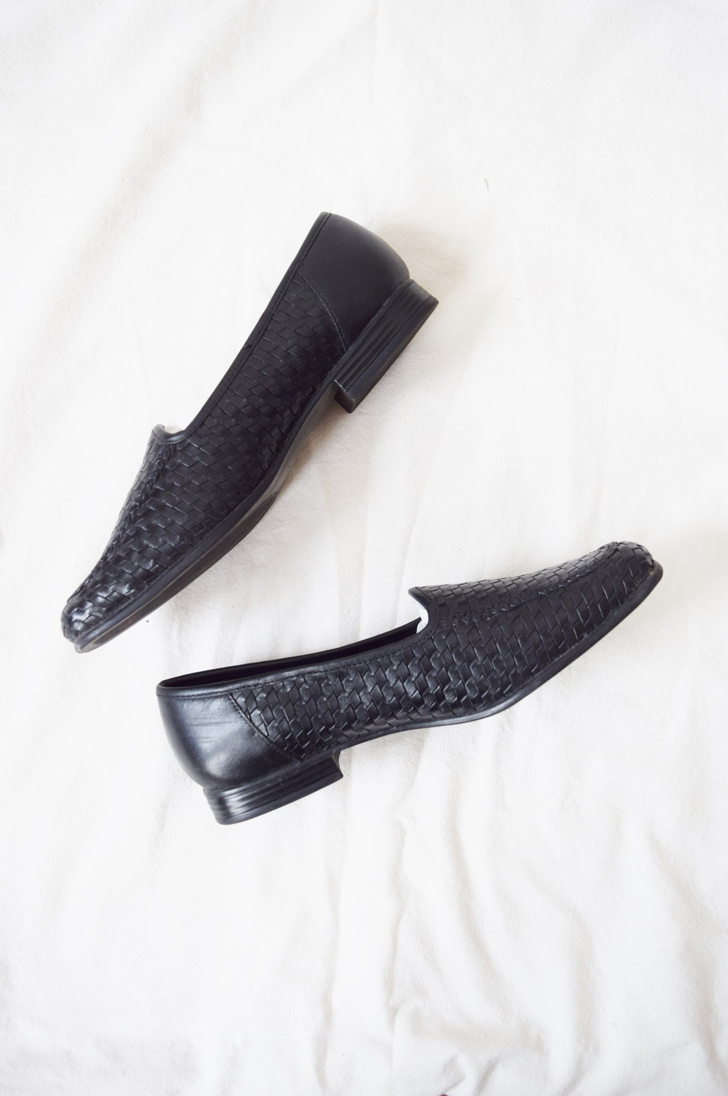 Vintage Braided Leather Loafers | US 8