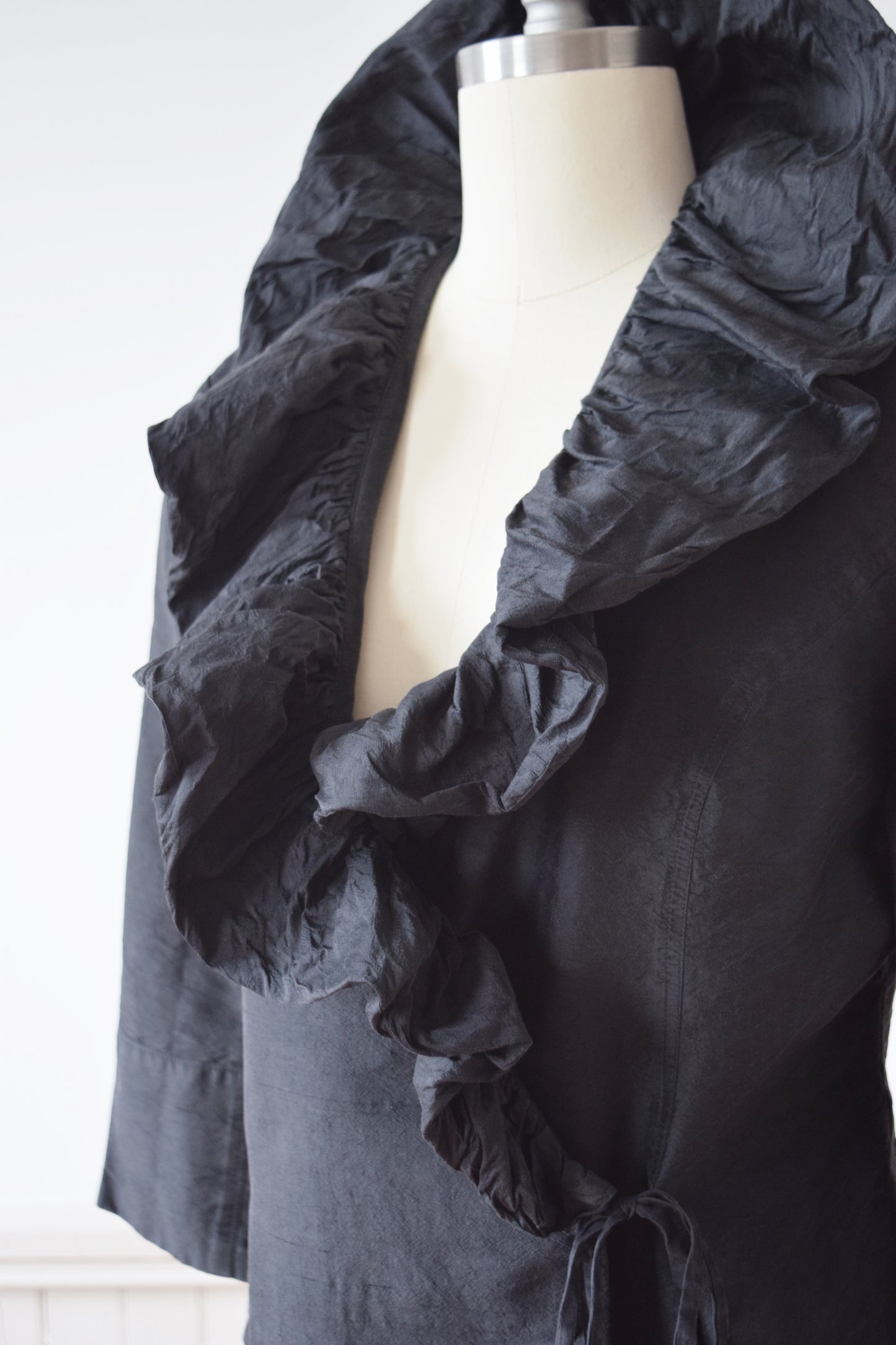 Silk Ruffle Wrap Top by Mary Ann Restivo | L